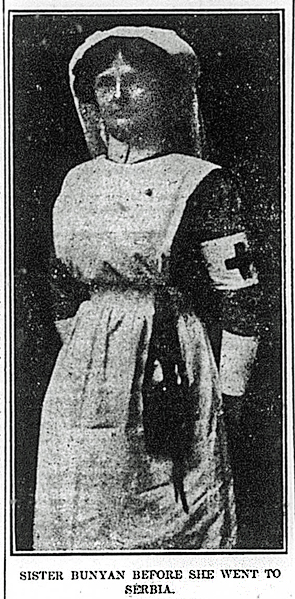 Nurse Bunyan before going to Serbia