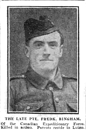 Pte Frederick Bingham