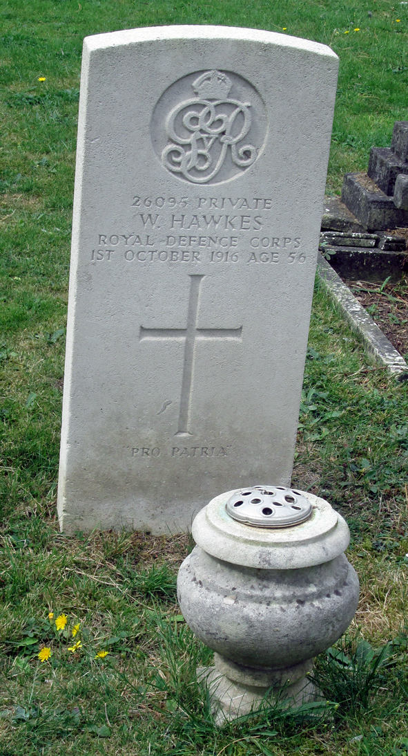 Pte William Hawkes gravestone