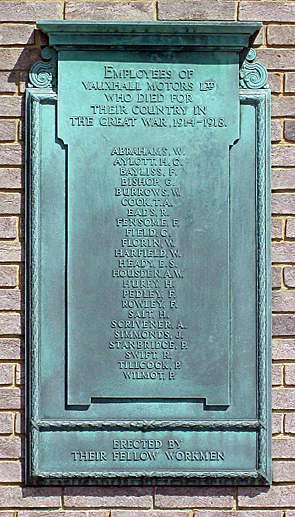 Vauxhall War Memorial Vauxhall War Memorial