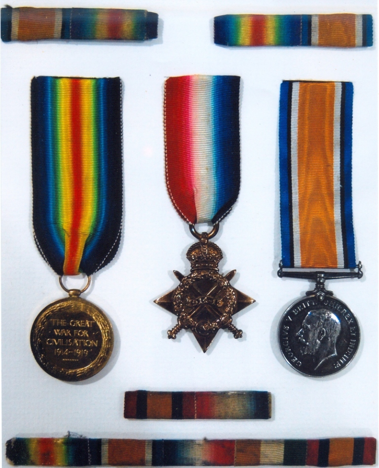 William Streets Medals. The British War Medal, the British Victory Medal and the 1914-15 Star. William Streets Medals. The British War Medal, the British Victory Medal and the 1914-15 Star.