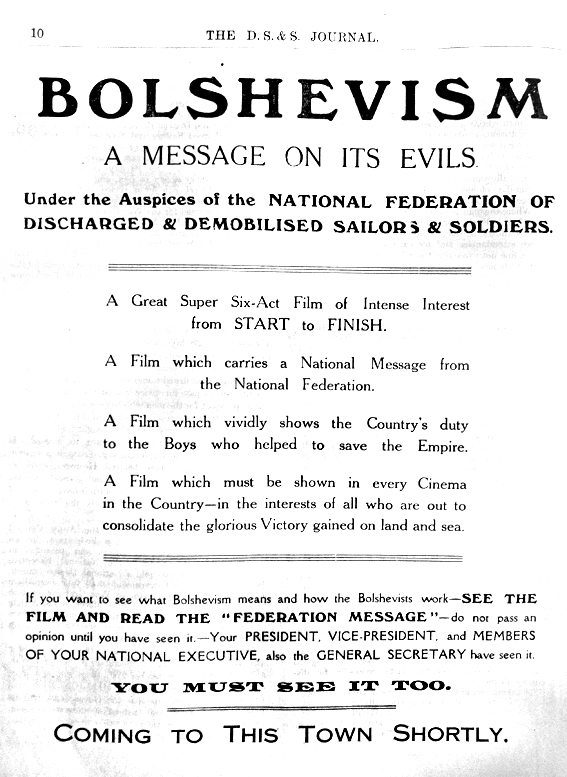 Bolshevism advert