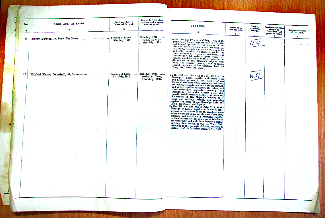 Riot case: Wilifred Henry Ovenell