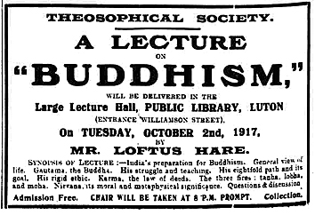 Buddhism lecture advert
