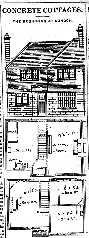 Concrete cottages plan