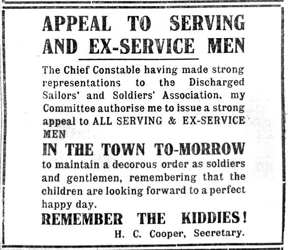 DS&S Peace Day appeal