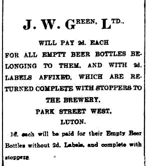 J.W. Green advert