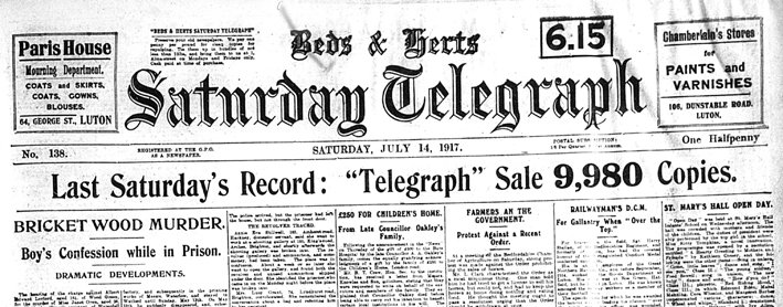 Saturday Telegraph July 14th, 1917