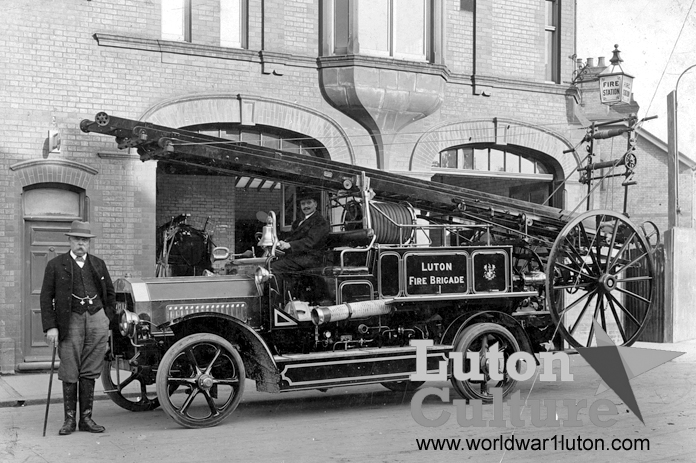 Luton's first motor fire engine 1914