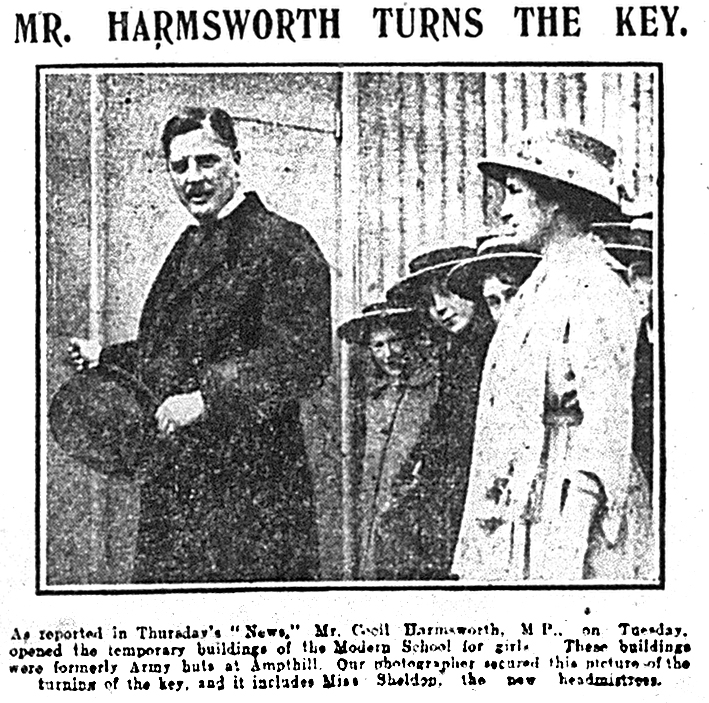 Girls Modern School opening 1919