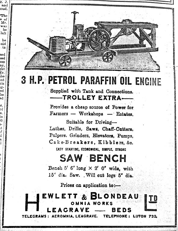Hewlett & Blondeau advert