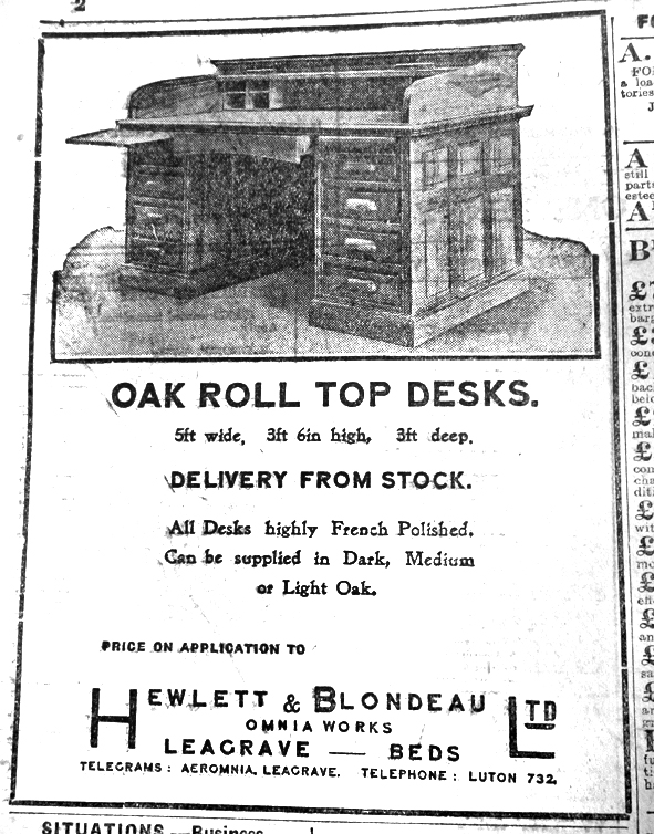 Hewlett & Blondeau advert