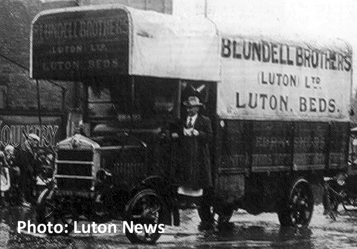 Luton body lorry 1920s