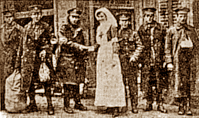 Wounded soldiers arrive at Wardown July 1916