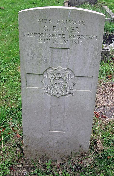 Pte AugustusGeorge Baker headstone