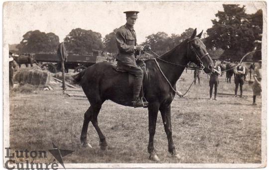 Frank Cashman on horseback
