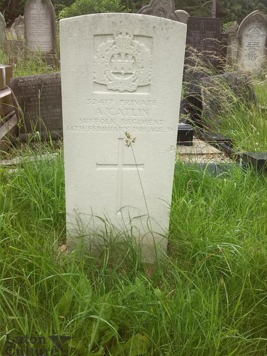 Arthur Catlin's head stone