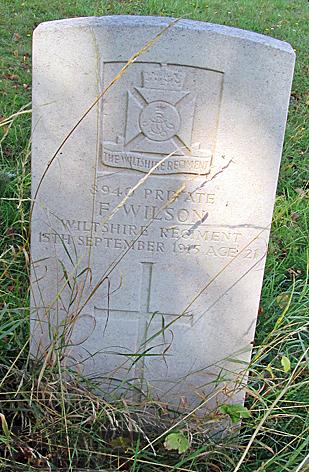 Grave of Pte Frank Wilson Grave of Pte Frank Wilson