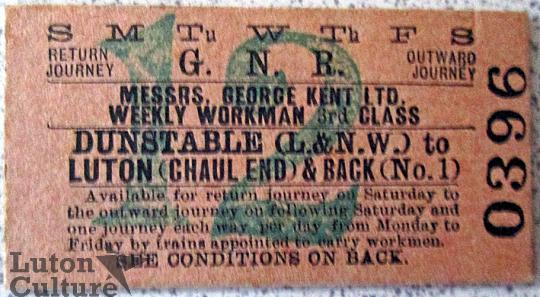 Chaul End rail ticket